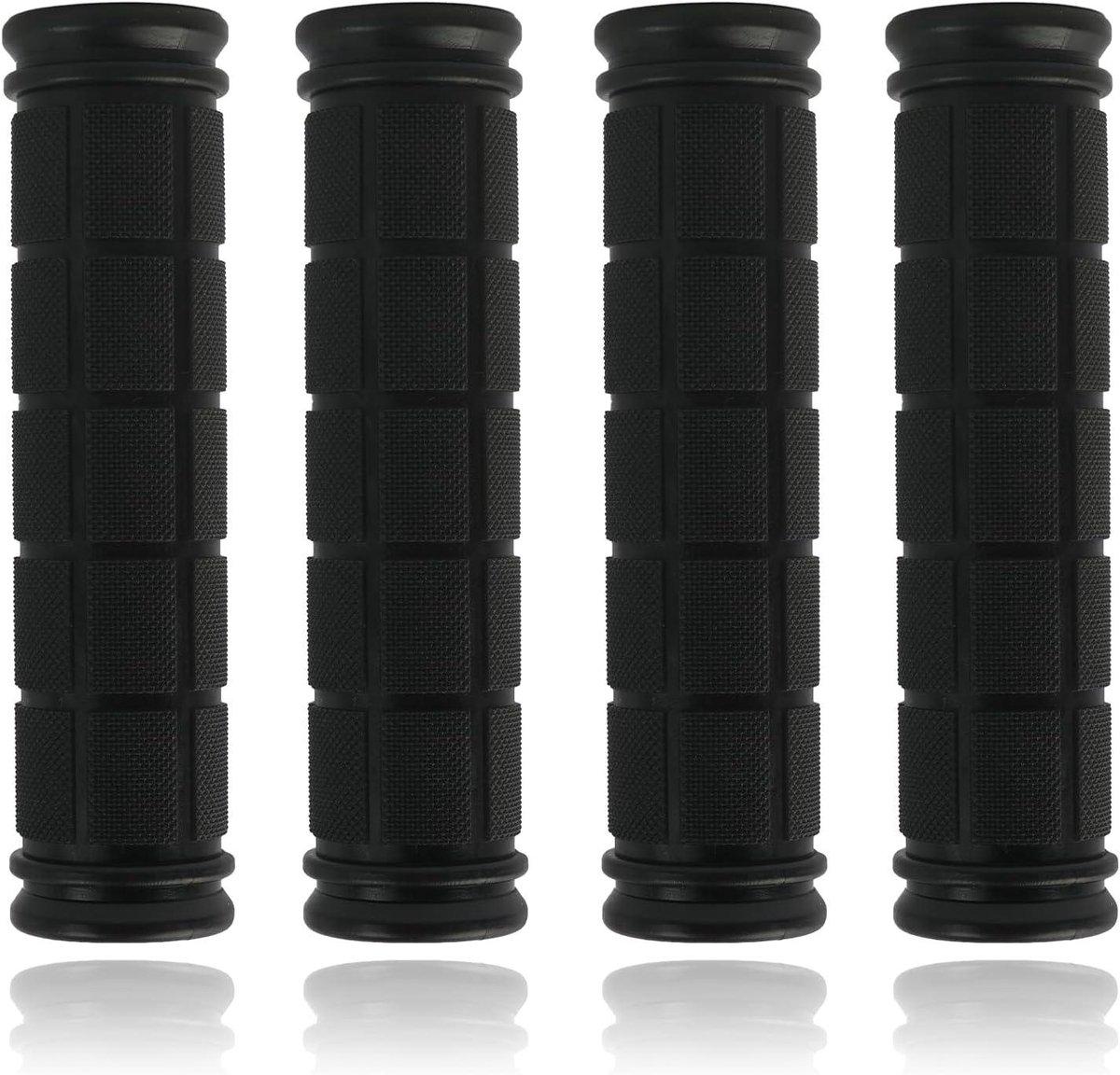 Fietshandgrepen 2 Paar - Stuurgrepen Rubber - Comfortabel Fietsen - Antislip Ergonomisch - 22 mm - Zwart