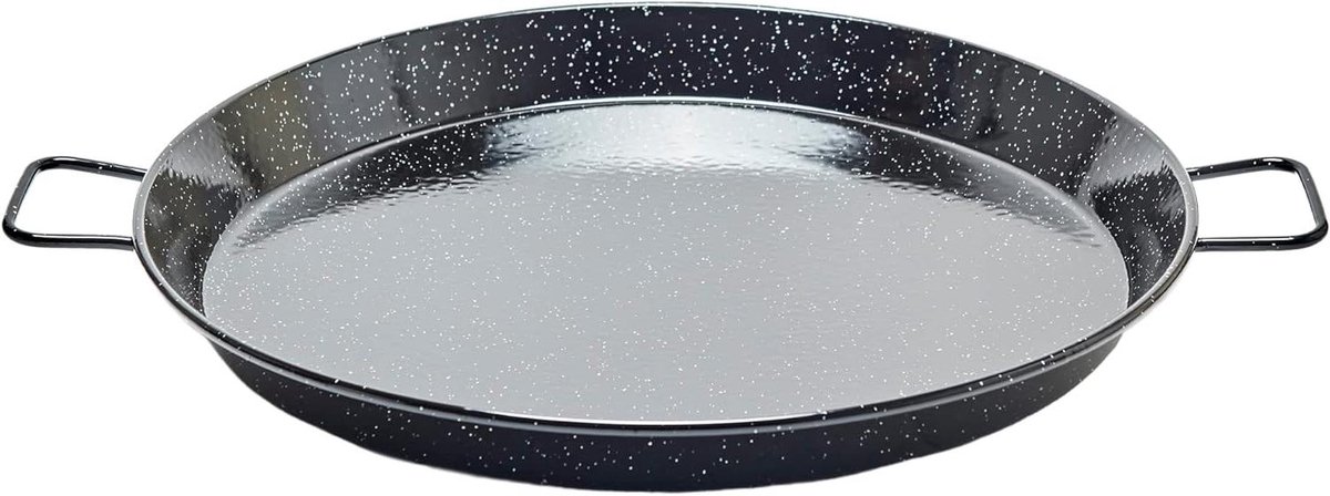 Paellapan - Kookpan - Paella Koken - Geëmailleerd Staal - 50 cm - Zwart