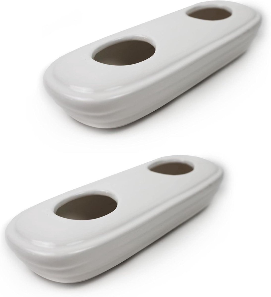 Keramische Luchtbevochtiger - Waterverdamper Diffuser - Gezond Binnenklimaat - Werkt Zonder Stroom - 25 x 10 x 3.5 cm - Wit
