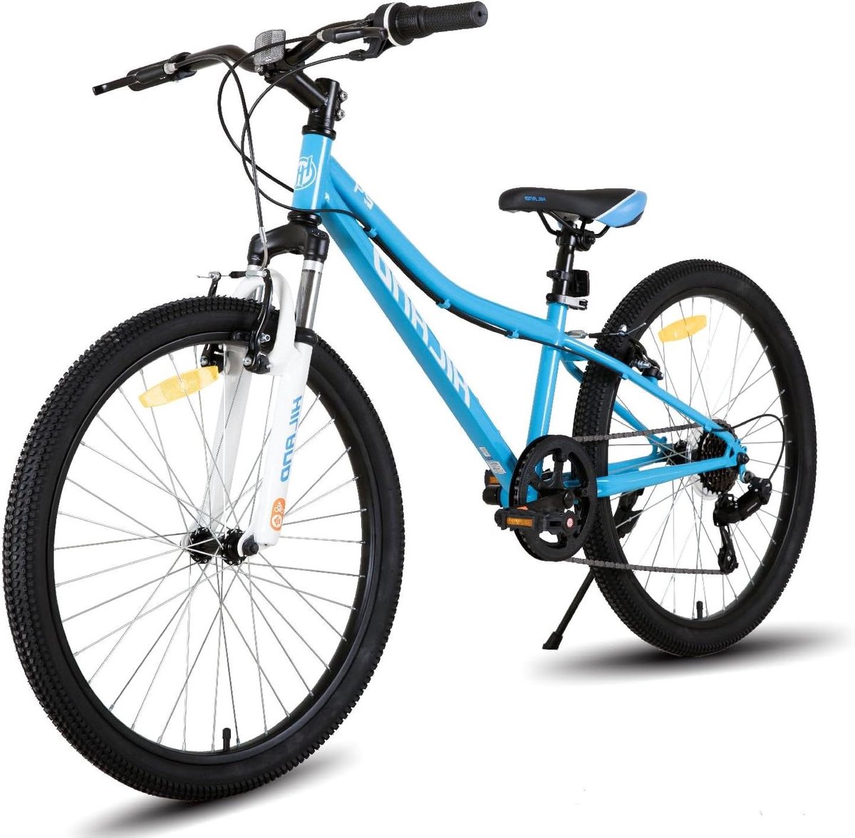 Kinderfiets Mountainbike - Jeugd MTB - Buiten Fietsen - Verende Voorvork - 24 inch - Blauw