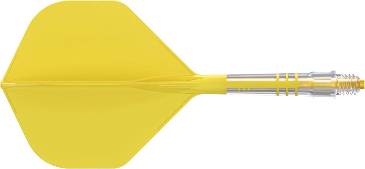 Dartschacht met Vlucht - Dartpijl Accessoires - Dartspel Verbeteren - Geïntegreerde Koolstofstaaf - Maat 3 - Geel