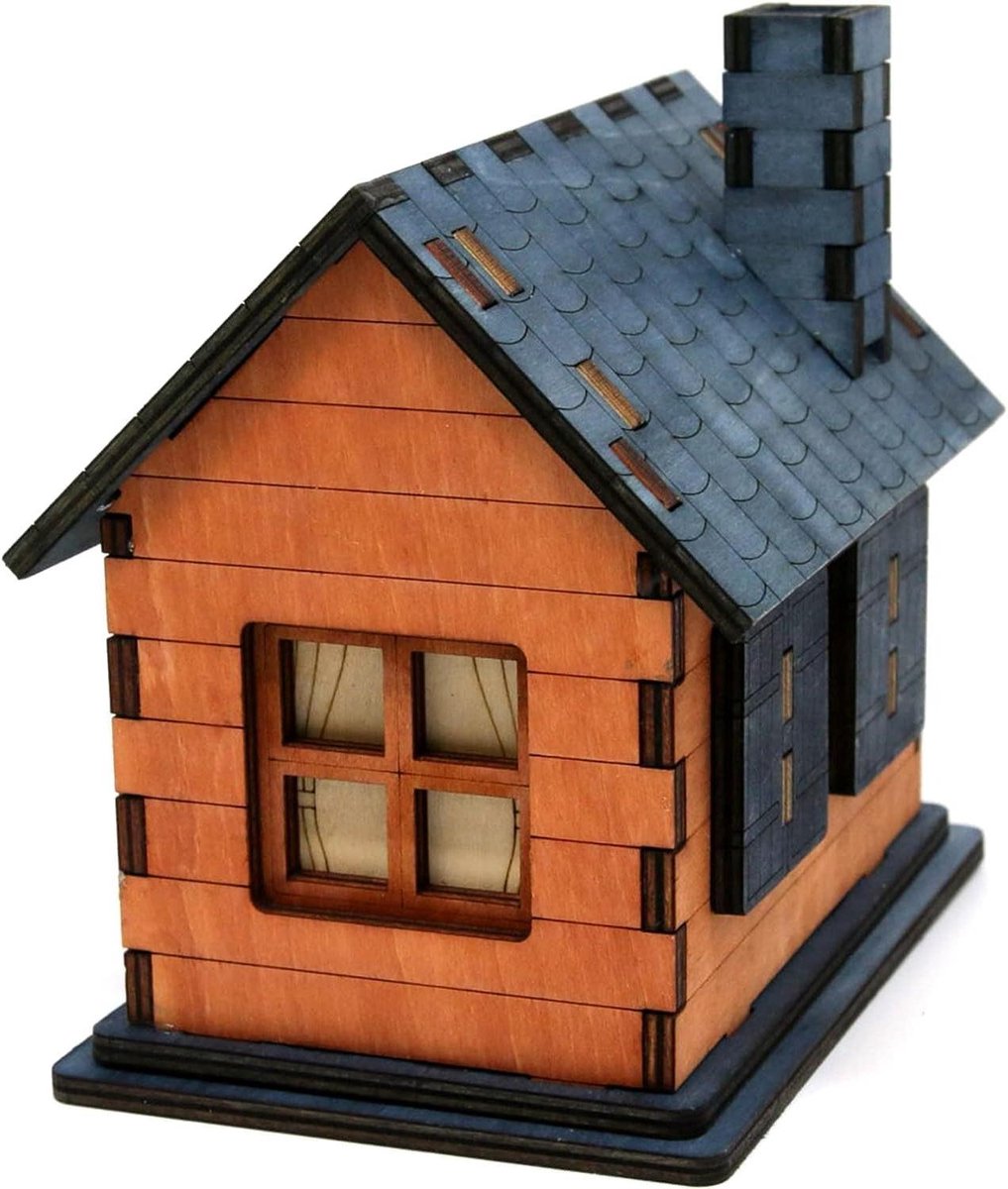 Geheime Ontsnappingsbox - Puzzelkist Houten - Hersenen Trainen - Unieke Houten Constructie - 13.5 x 13.5 x 10 cm - Bruin