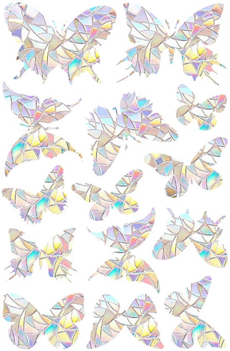 Aladdien - Raamstickers - Vogelbescherming - Vlinder Zonnevangst