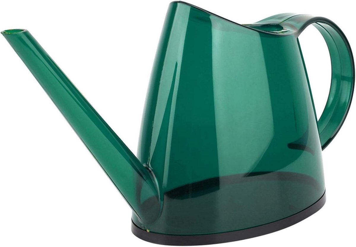 Gieter met lange uitloop, 1,2 l PP snoepkleurige gieter modieuze transparante tuinbloemsproeier eenvoudig Scandinavisch voor potplanten (groen)