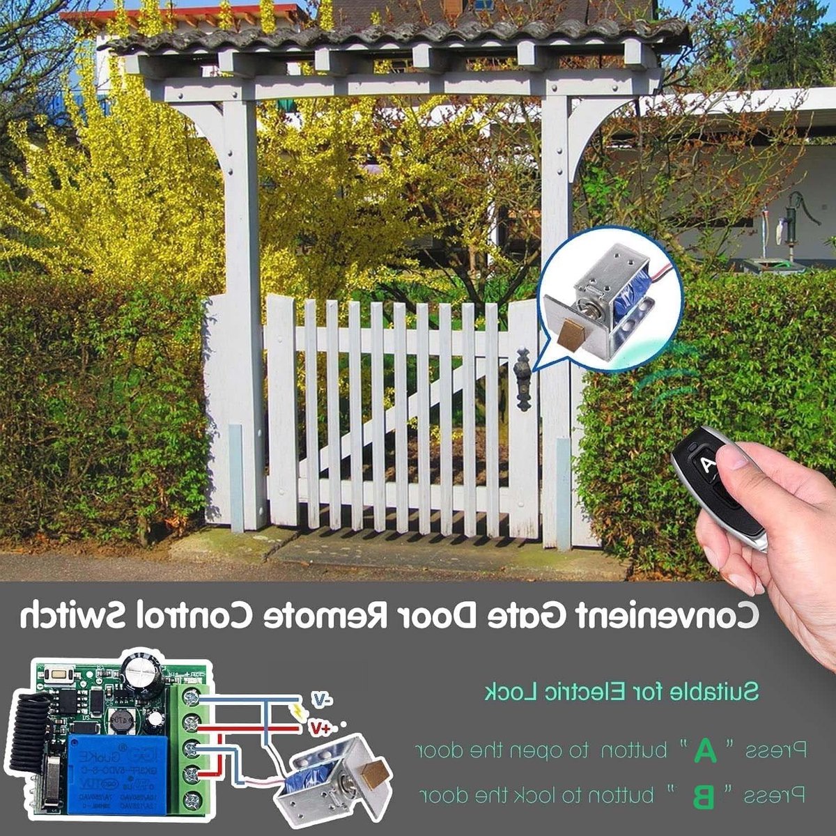 Afstandsbediening Relais Schakelaar - Draadloze Module - Apparaten Bediening - 433 MHz RF Signaal - 1 Kanaal 30V - Wit