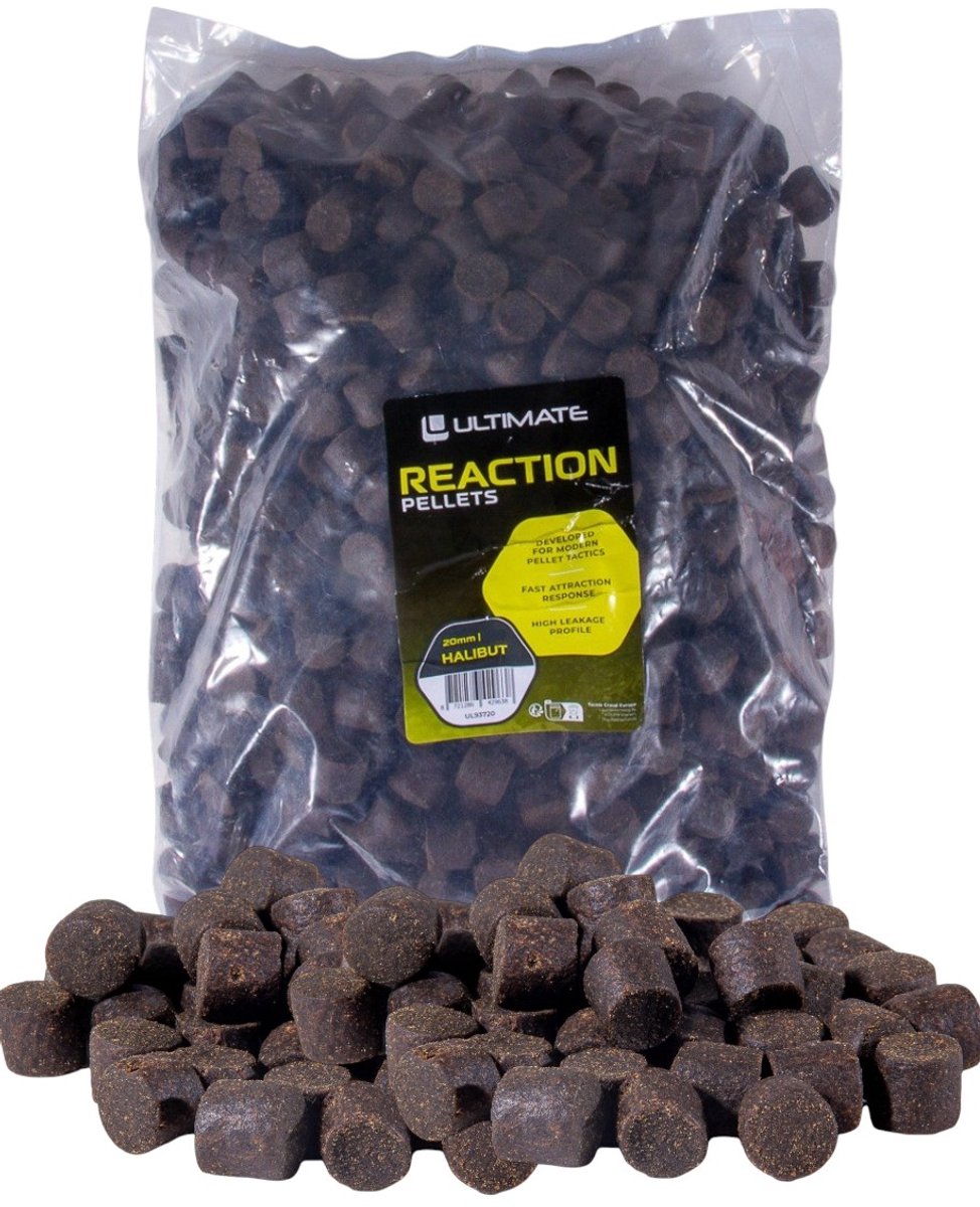 Ultimate Reaction Pellets Halibut 20mm (5kg) - Vispellets