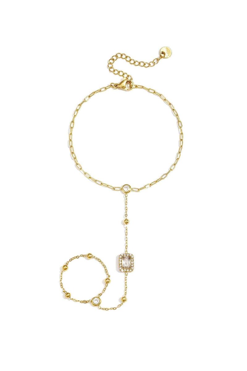 Handchain met omlijste statement steen