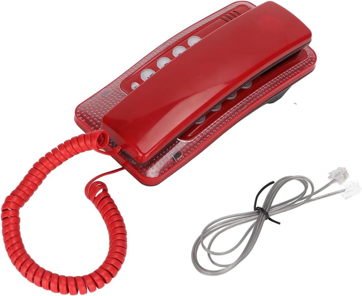 Vaste Telefoon - Draadtelefoon Kantoortelefoon - Bellen Thuis - Met Snel Flitsfunctie - Niet Gespecificeerd - Rood