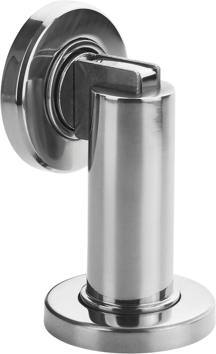 Magnetische Deurvanger - Deurstopper Deurhouder - Muren Beschermen - Verborgen Bevestiging - Ø 50 mm - Gepolijst RVS