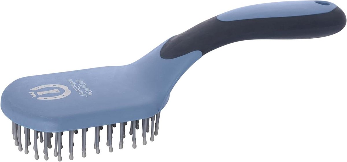 Paardenborstel - Manenborstel Staartborstel - Paardenverzorging - Ergonomisch Boomerang Design - 231 x 68 x 33 cm - Blauw