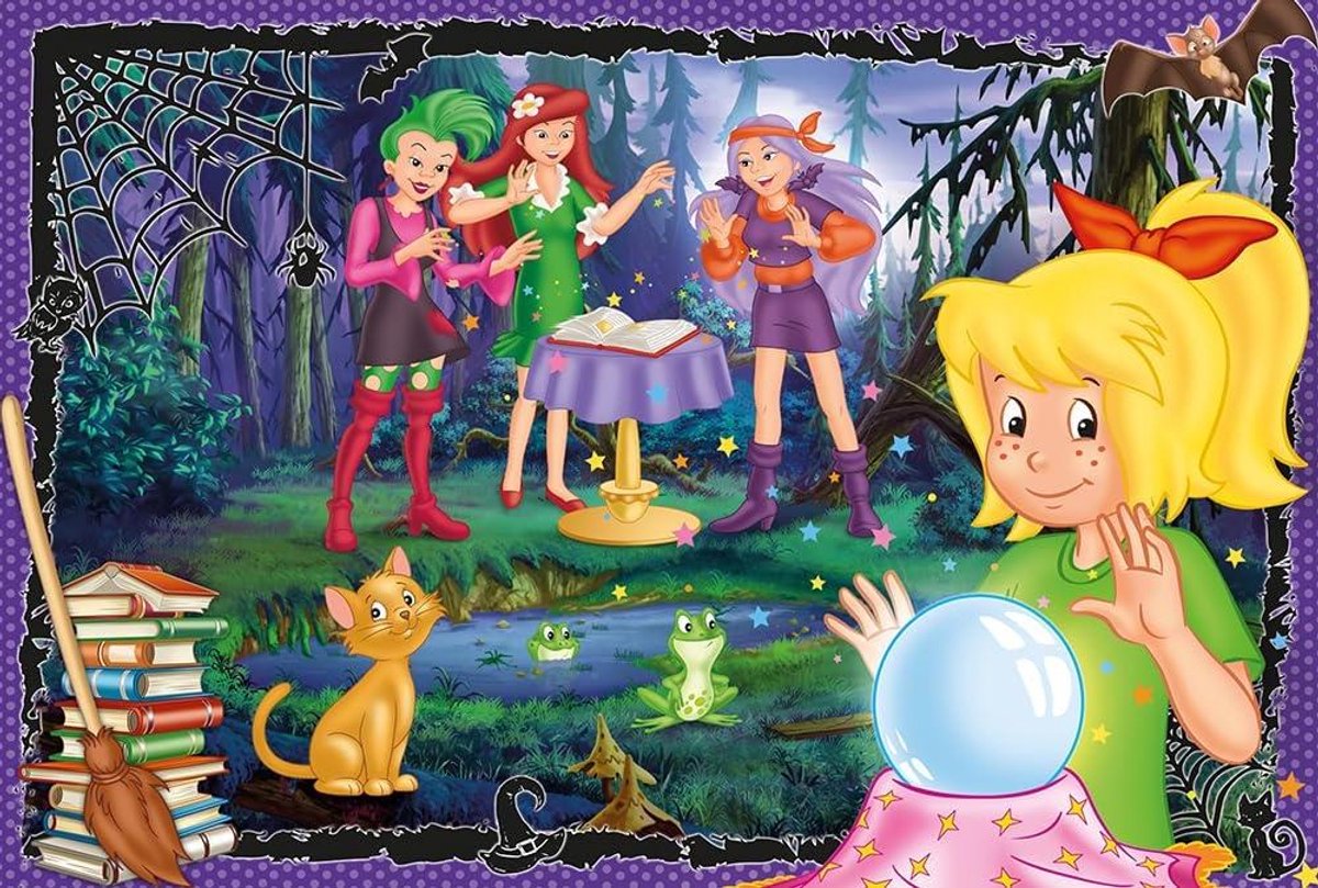 Kinderpuzzel Bibi Blocksberg - Legpuzzel 60 stukjes - Ontwikkeling stimuleren - Bekend personage - 36 x 24 cm - Multicolor