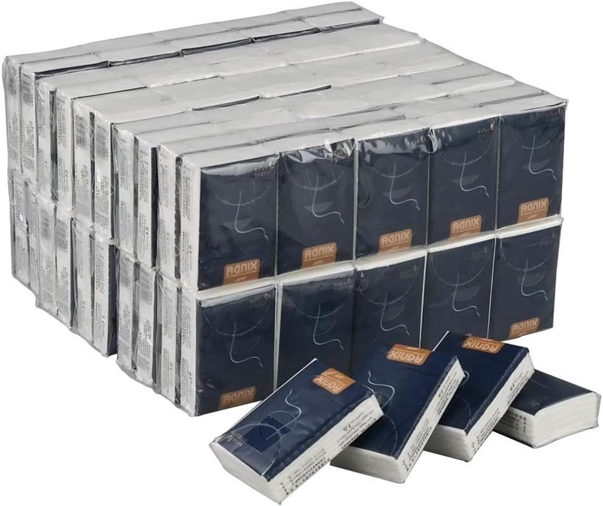 Zakdoekjes 4 Laags - Mini Zakdoekjes Handdoekjes - Dagelijks Gebruik - Zacht Ongeparfumeerd - 100 Pakjes - Wit