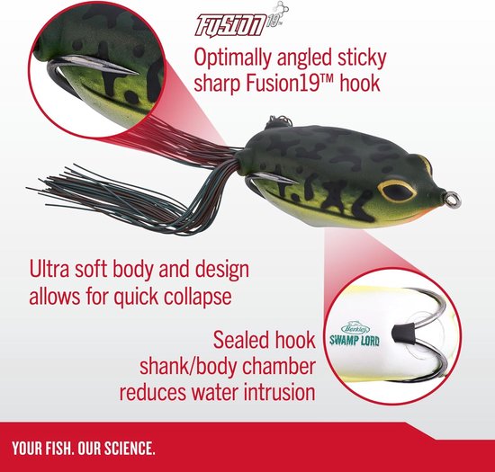 Hollow Body Kikker - Oppervlakte Kunstaas - Vissen Aantrekken - Betrouwbare Peddelstaart - 2.4 inch - Beenderen — afbeelding 2