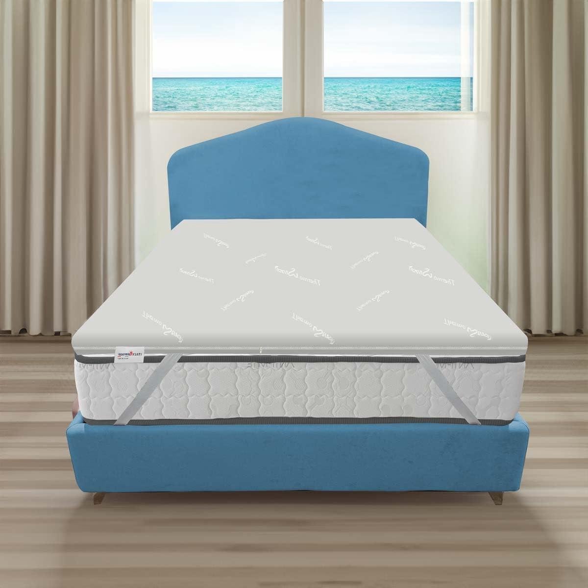 Verkoelende Topper - Matras Oplegger - Verbeteren Slaapcomfort - Omkeerbaar Zomer Winter - 120 x 200 cm - Wit
