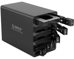 ORICO 9558U3 5-bay USB 3.0 Type-B Aluminium 3,5 inch SSD / SATA HDD Behuizing Opslag Harde Schijf Box voor Laptop Computer Desktop PC (Zwart)