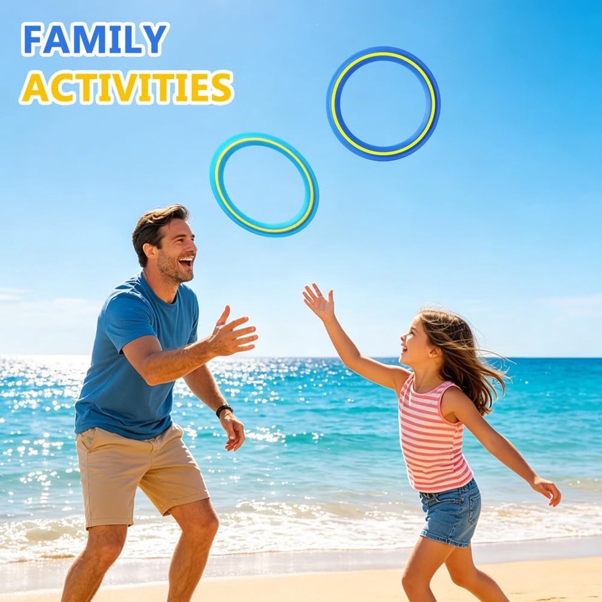 Vliegende ringen, werpring, 25 cm, speelspeelgoed voor de training van honden, frisbee-ring als familie-activiteit in de open lucht, voor spelletjes, tuin, strand, magenta, donkerblauw