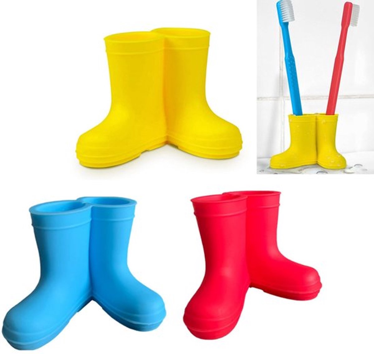 Jhubersproducts - Regenlaarzen - Tandenborstelhouder - Leuk
