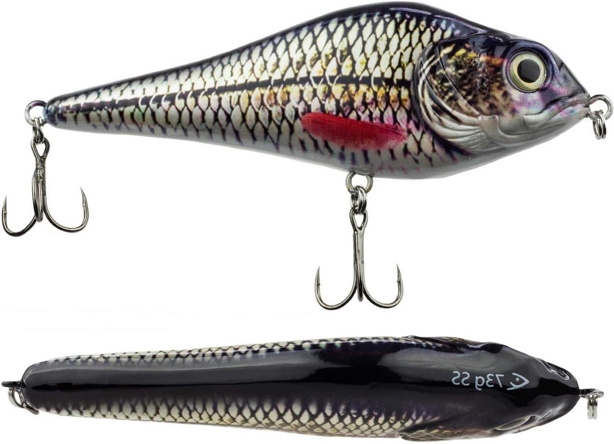 Jerkbait Kunstaas - Lokvis Wobbler - Roofvis Vissen - Gedetailleerde Imitatie - 15 cm 73 g - Witvis
