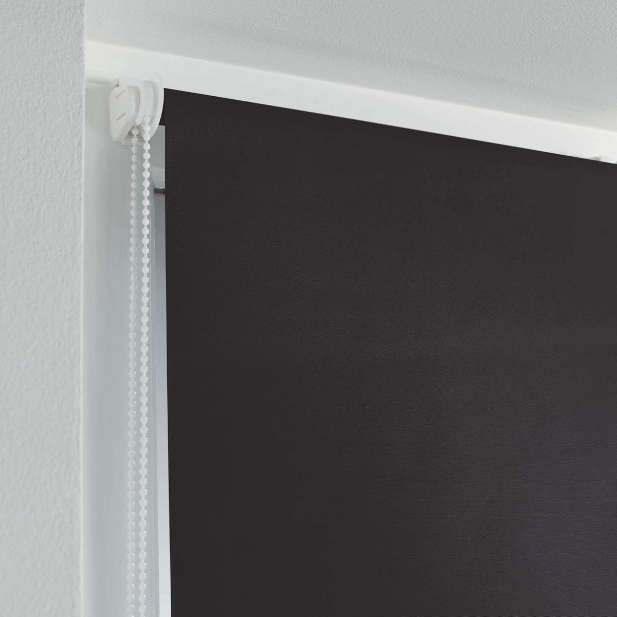 Verduisterende Rolgordijn - Zwarte Gordijnstof - Slaapkamer Verduisteren - 100% Polyester Blackout - 90 x 180 cm - Zwart