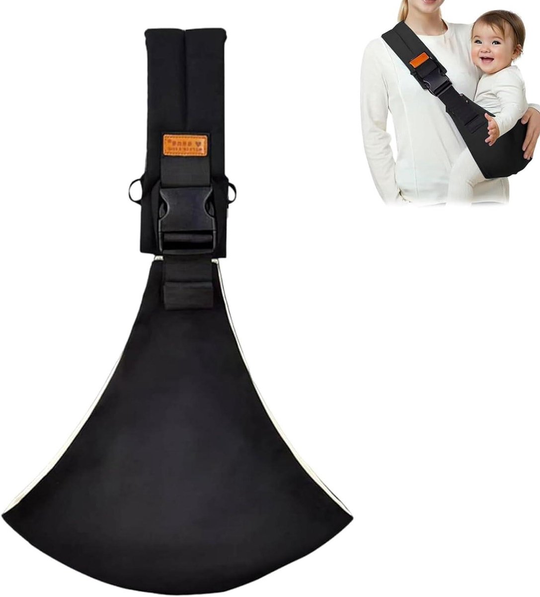 Babydrager Heuptas - Draagdoek Baby - Baby Vervoeren - Ademend Katoen - Tot 15 kg - Zwart