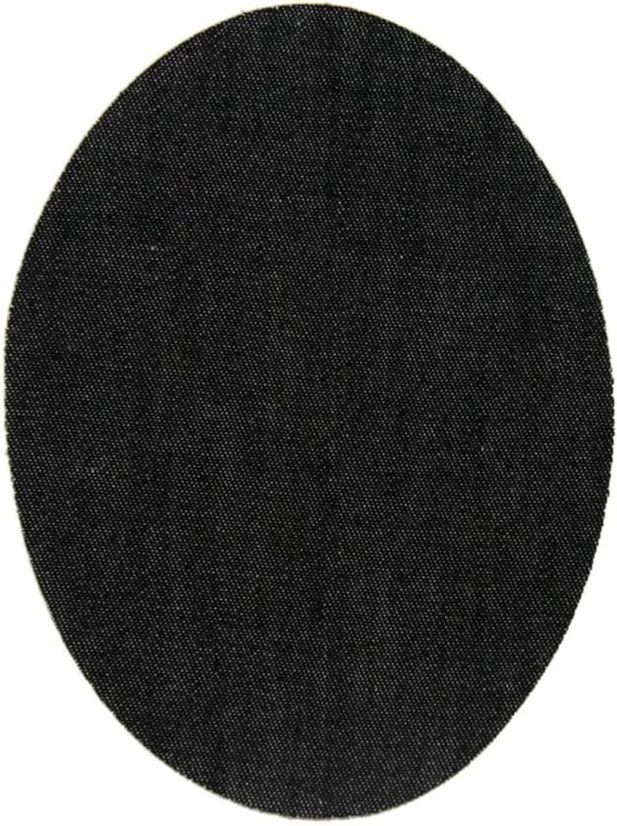 Opstrijkbare Kniestukken - Reparatie Patches - Kleding Herstellen - Zonder Naaien - 10.5 x 8 cm - Zwart Denim