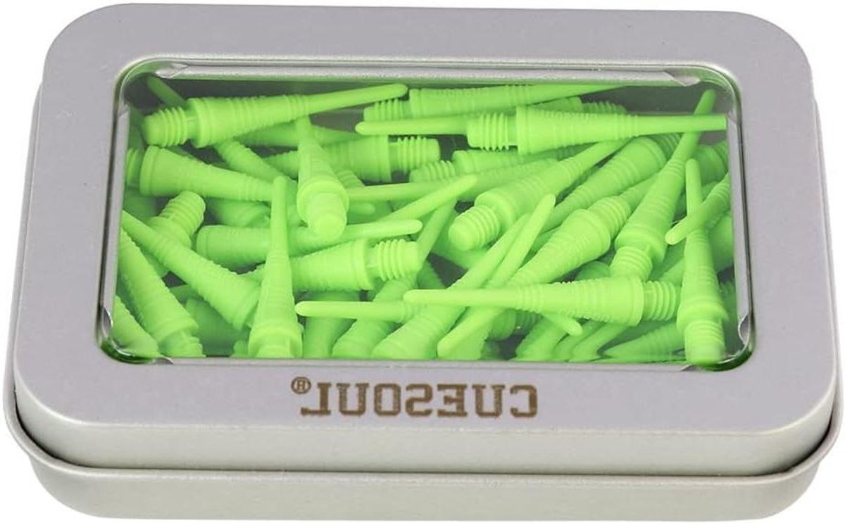 Dartpunten Soft Tip - Zachte Pijltjespunten - Darten Oefenen - Hoge Kwaliteit Flexibel - 100 stuks - Lichtgroen
