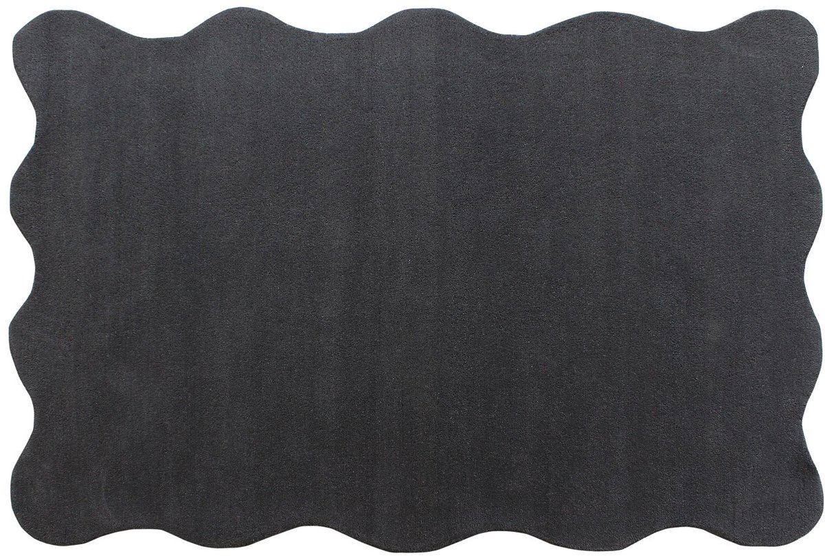 Vente-unique Getuft vloerkleed 100% wol - 200 x 290 cm - Antracietgrijs - 2100g/m² - MERONE