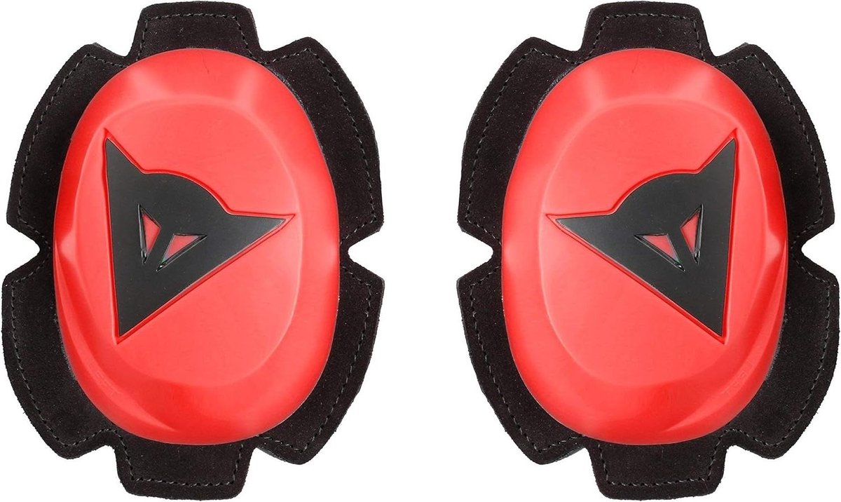 Motor Kniebeschermers - Knie Slider - Motorrijden - Thermoplastisch Polyurethaan - Maat N - Fluo-Rood/Zwart
