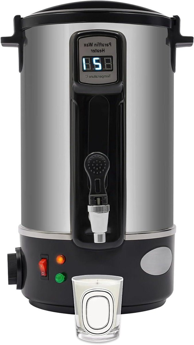 Elektrische Wax Smelter - Kaarsen Smeltapparaat - Kaarsen Maken - Roestvrij Staal - 8.45qt - Zilver