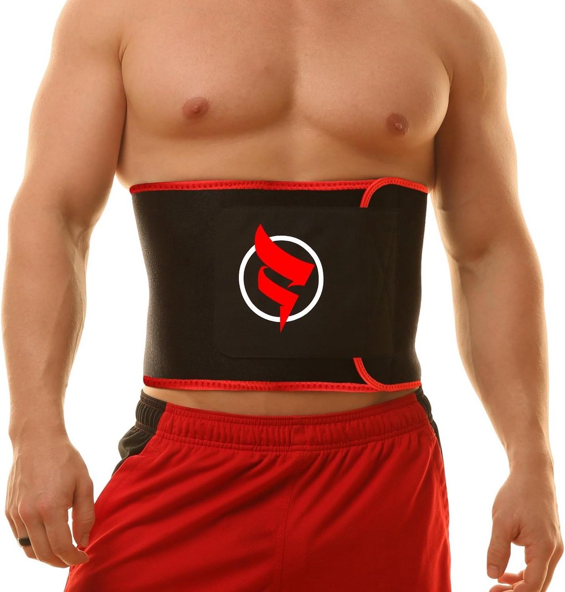 Taille Trimmer Riem - Sauna Riem Ab - Fitness Training - Extra Breed Ontwerp - 107 x 23 cm - Zwart