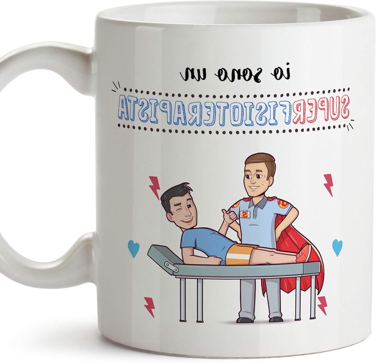 Mok Fysiotherapeut - Koffiemok Cadeau - Ochtendkoffie Drinken - Magnetron Vaatwasserbestendig - 350 ml - Wit