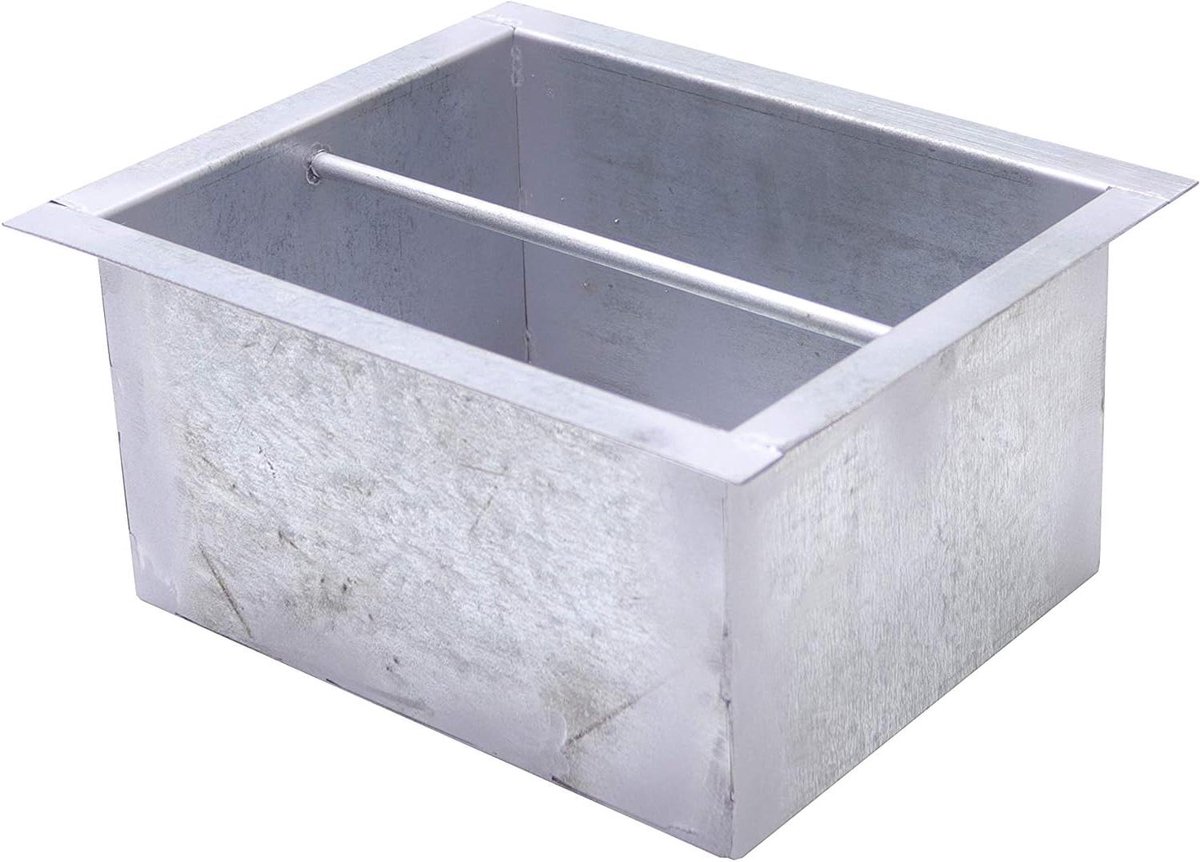 Schoorsteenlade - Kachellade Aslade - Haardonderhoud - Gealuminiseerde plaatstaal - 24 x 29 x 14 cm - Aluminiumkleurig