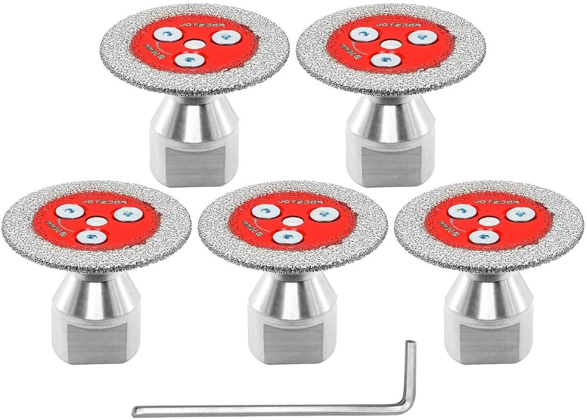 Mini Diamantschijf - Diamantzaagblad Tegel - Snijden Steen - Hoge Slijtvastheid - 50 mm - Zilver