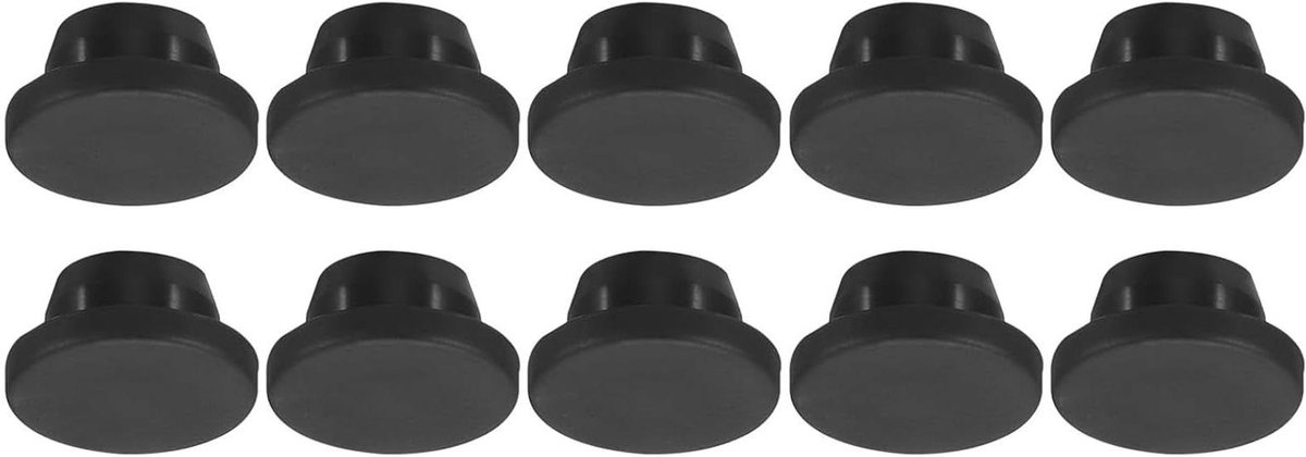 Siliconen Gatstoppen - Paneelafdichtingen - Gaten Dichten - Hittebestendig Materiaal - 20 Stuks 19mm - Zwart