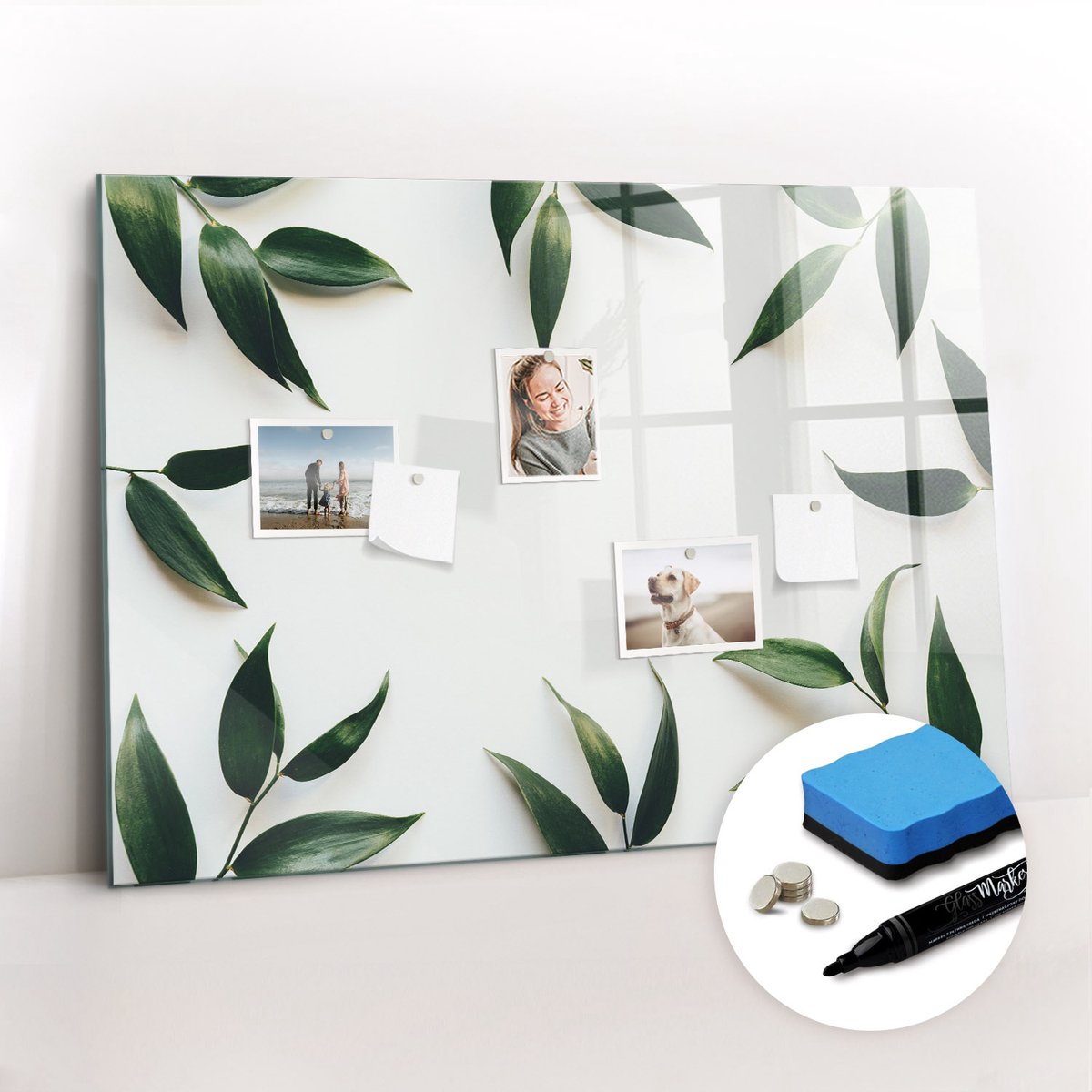 Tulup Whitebord - Bladframe - 100 x 70 cm - Veelkleurig Magneetbord Muur - Inclusief Gratis Magneten & Marker & Spons - Industrieel Wandbord - Magnet Board - Ideeënbord Thuiswerkplek