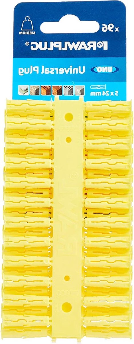 Plug Bevestiging - Ankerplug Muurplug - Montage Planken - Geel Verzinkt - 5 x 24 mm - Geel
