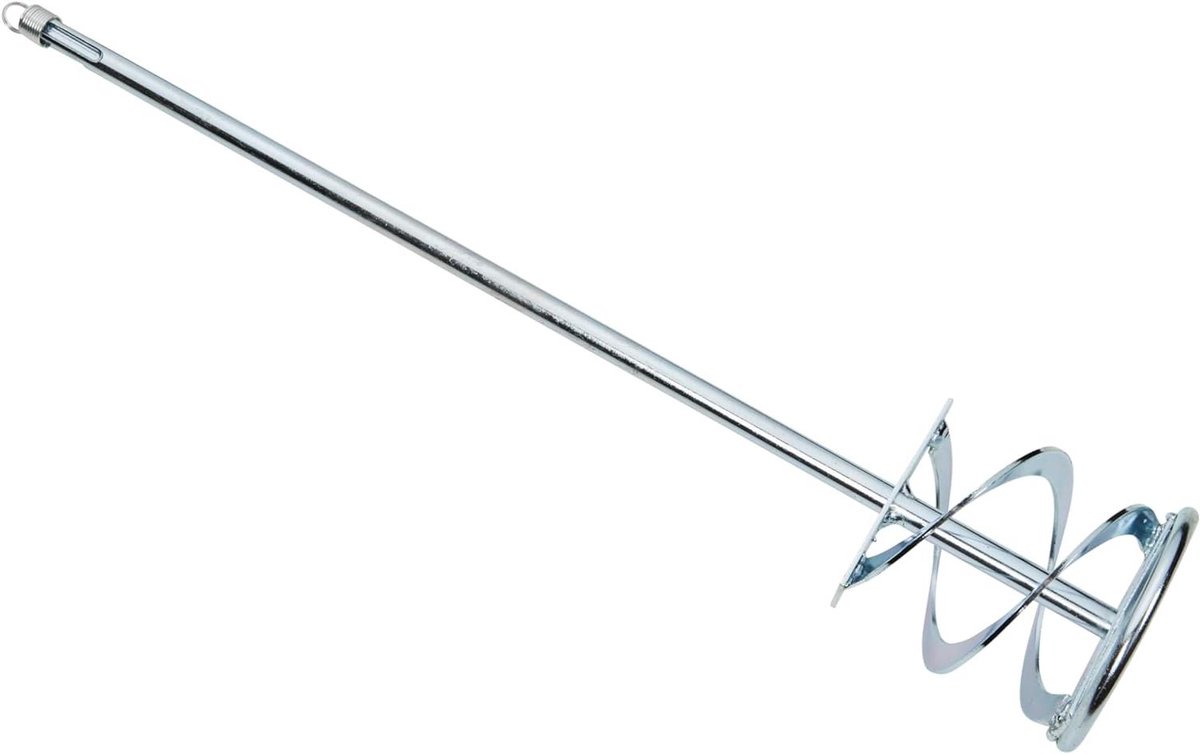 SDS Verfmixer - Verf Roerder - Verf Mengen - Dubbele Mengbladen - 80 x 400 x 10 mm - Zilver