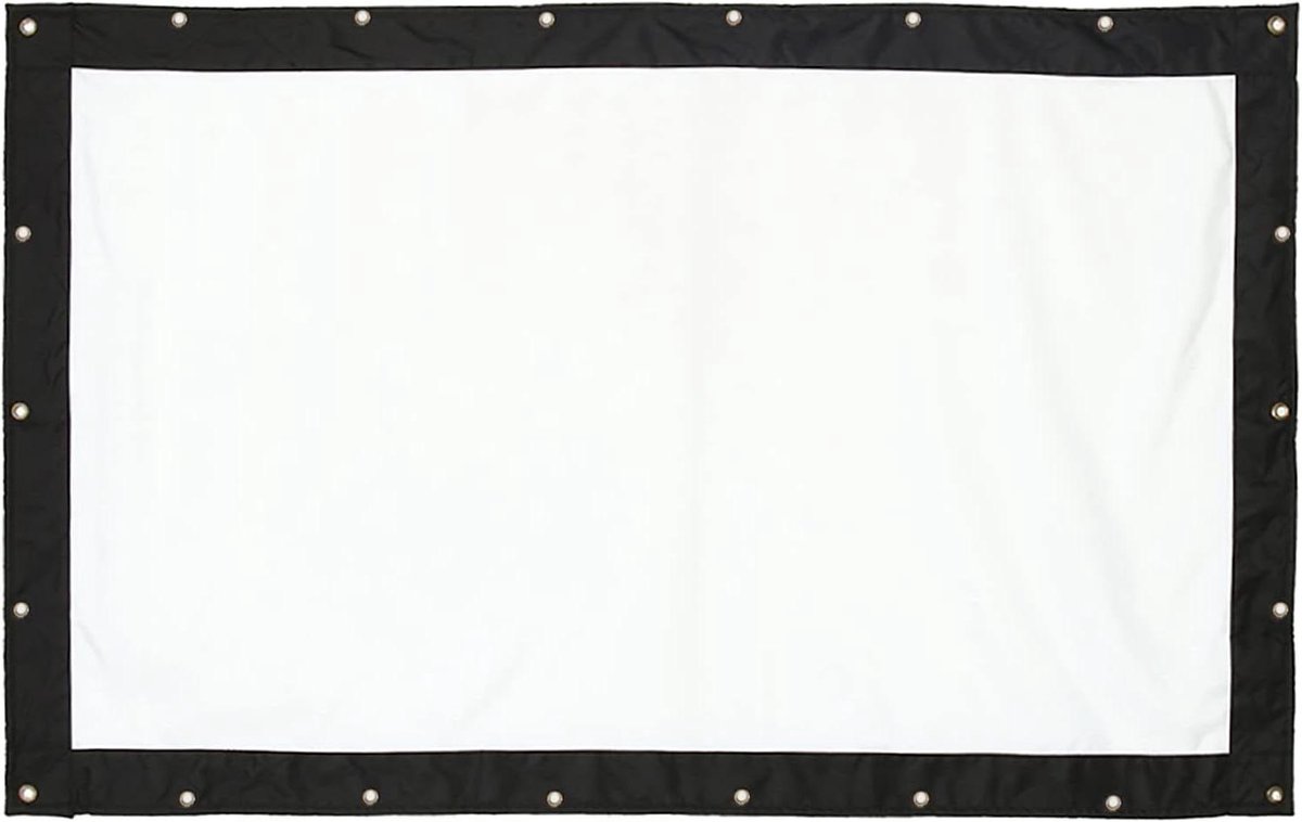 Projectiescherm - Scherm Gordijn - Buitenfilms Kijken - Zwarte Randen - 200 inch 16:9 - Wit