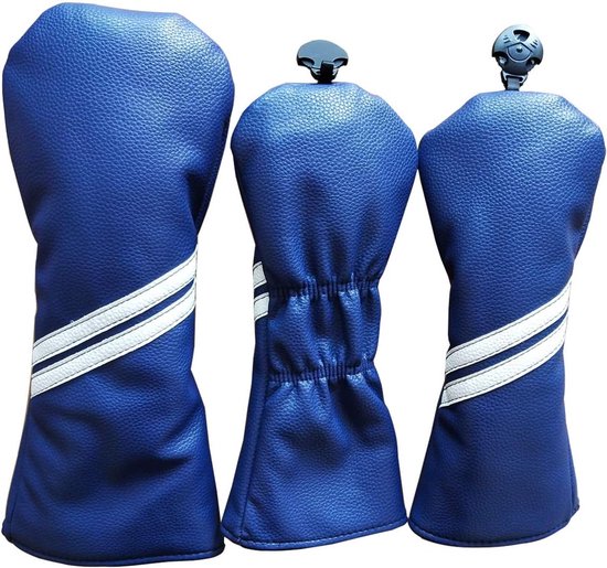 Golf Club Headcovers - Beschermers Hout Clubs - Club Bescherming - Zachte Voering - 3 Stuks - Donkerblauw van GOLF — afbeelding 3