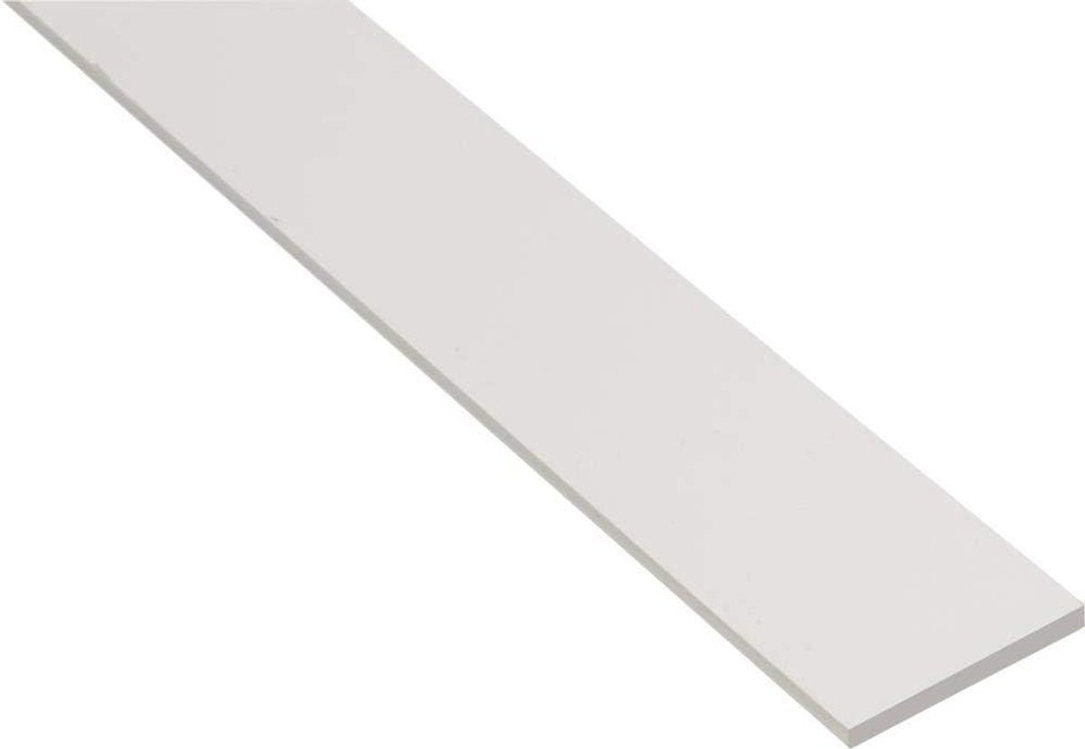 Platte staaf - Kunststof profiel - Klusprojecten - PVC-U materiaal - 2000 x 25 x 2 mm - Wit