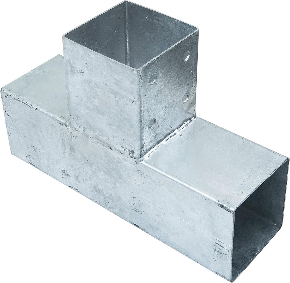 Paalhoek Bevestiging - Hoekijzer Balk - Houtconstructie Versterken - Thermisch Verzinkt Staal - 90 x 90 mm - Zilver