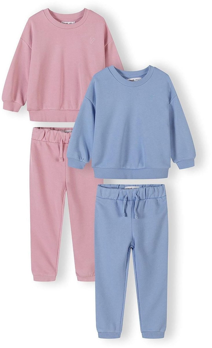 Minoti trainingspak meisjes 2-pack - roze