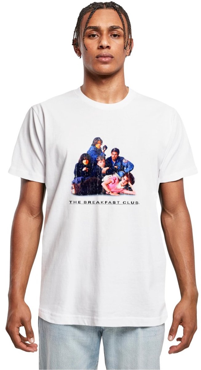 Merchcode The Breakfast Club - Poster Heren Tshirt - M - Wit