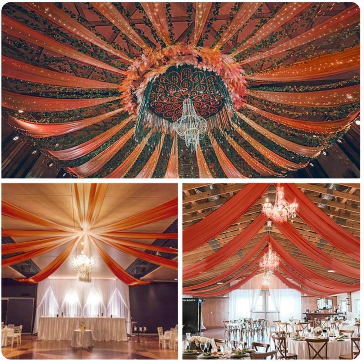 plafondgordijnen voor bruiloften, bruiloftsboog, tule, stoffen voor het draperen, bruiloft achtergrond, gordijnen, tule, ruimtedecoratie voor feest, ceremonie, podium, bruiloft, hemel, bed