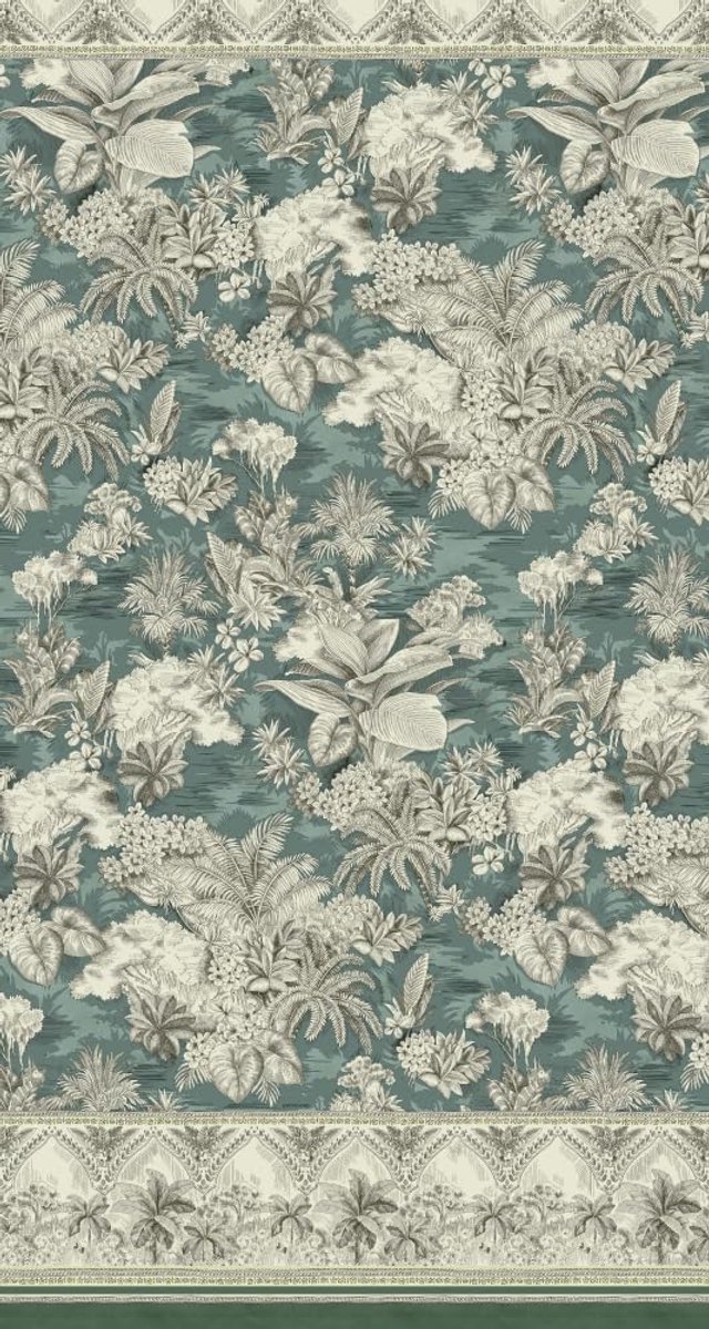 BOBOLI Foulard van 100% katoen in de kleur Verde V1, afmetingen: 350x270 cm -9330070