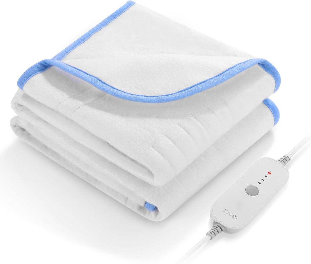 Elektrisch Onderdeken - Verwarmde Matras - Warmte en Comfort - Snelle Opwarming - 150 x 80 cm - Wit Blauw
