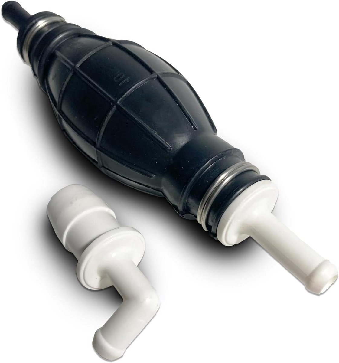 Aanzuigpomp Peer - Brandstofpomp - Motor Starten - 8mm Diameter - 16x16x4.5cm - Zwart