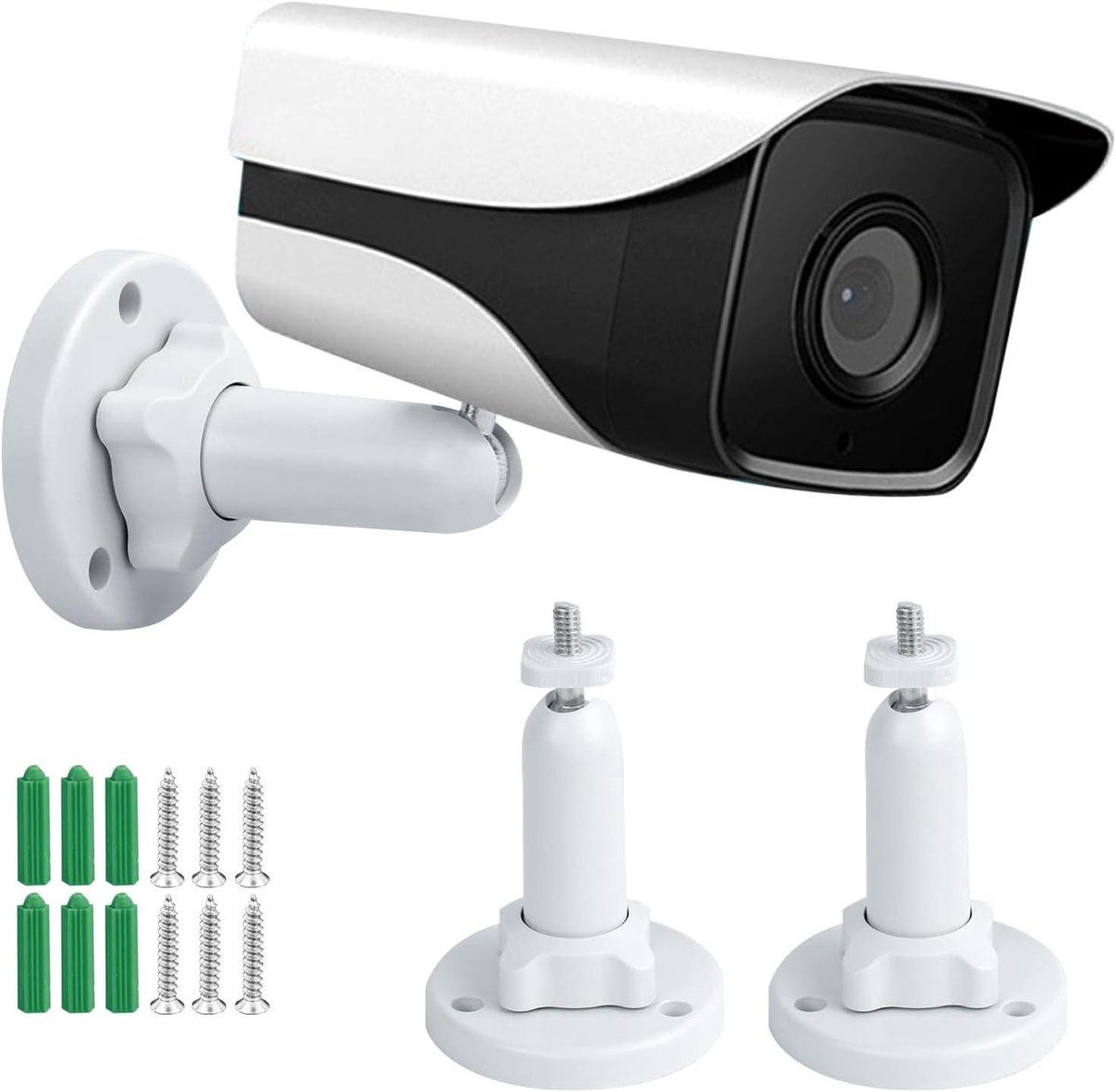 Camera Ophangbeugel - Beveiligingscamera Houder - Beveiliging Thuis - 360 Graden Verstelbaar - 2 stuks - Wit