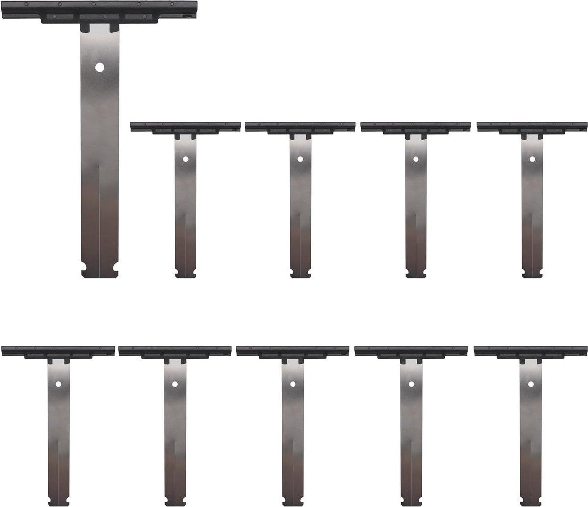Rolluik Bevestigingsclips - Ophangveren Rolluiken - Rolluiken Beveiligen - Set van 10 stuks - 100 mm breed - Zilver
