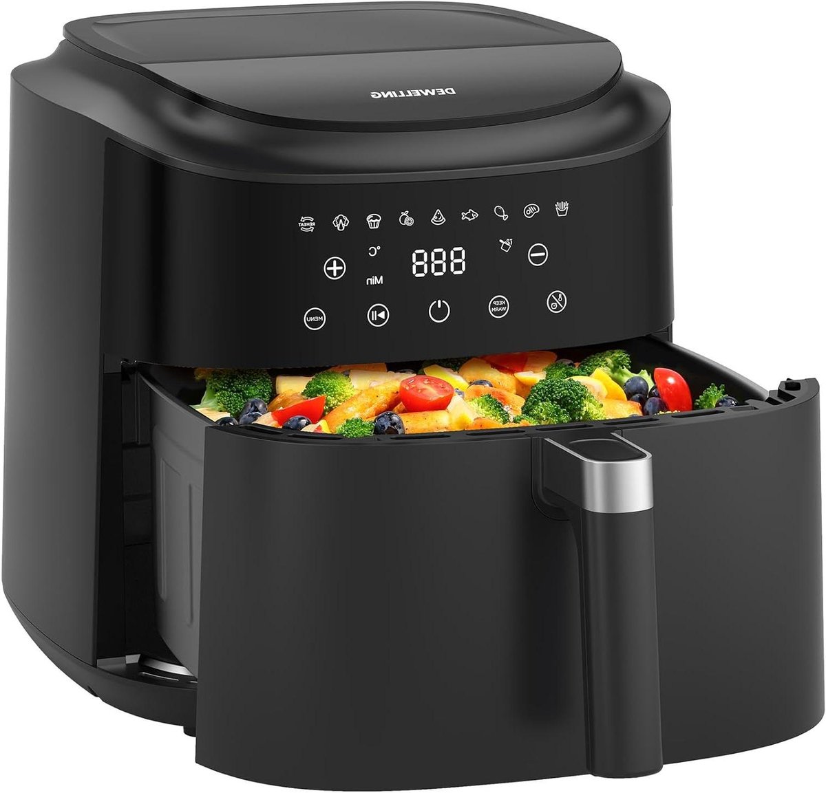Heteluchtfriteuse XXL - Airfryer Frituurpan - Gezond Koken - 9 Liter XL Capaciteit - 2350 Watt - Zwart